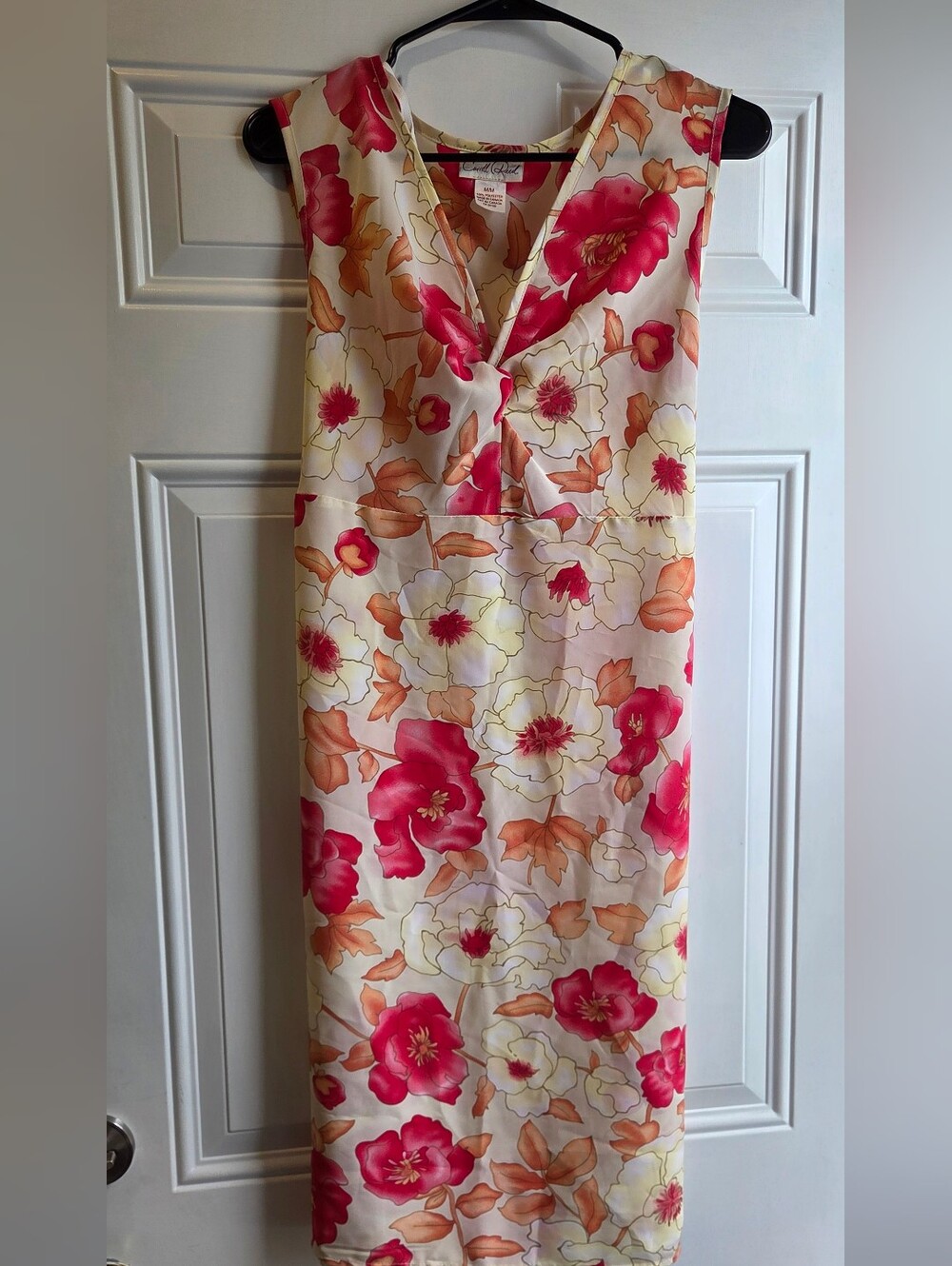 Sleeveless Y2K floral Dress Medium Caroll Reed
